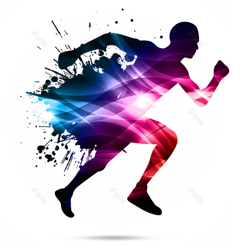 运动剪影图片,体育比赛元素,奔跑剪影PNG,运动免抠素材